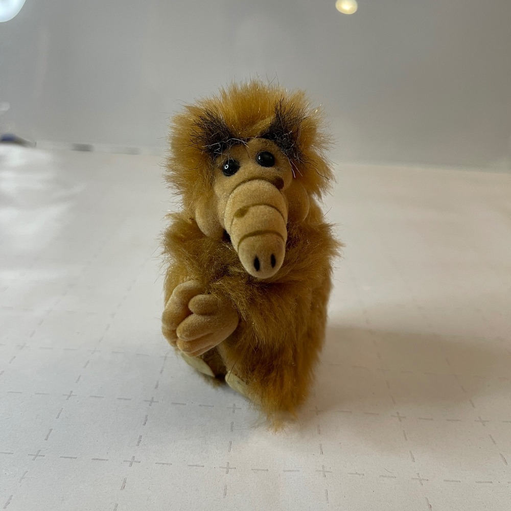 Vintage ALF Plush Clip On Toy 3.5 Inch Retro 80s TV Character Brown Shaggy Fur